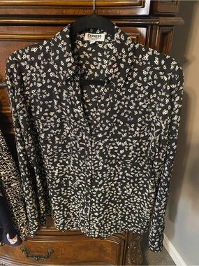 Express floral portofino blouse